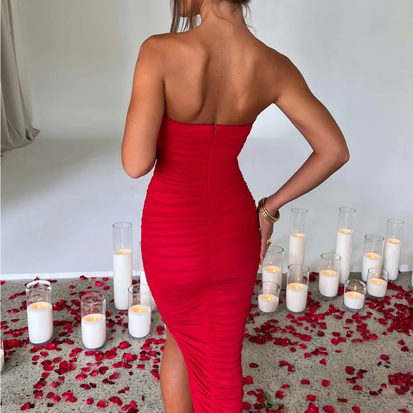 BABYBOO FASHION DEMI MADI DRESS RED XS - Picture 6 of 9